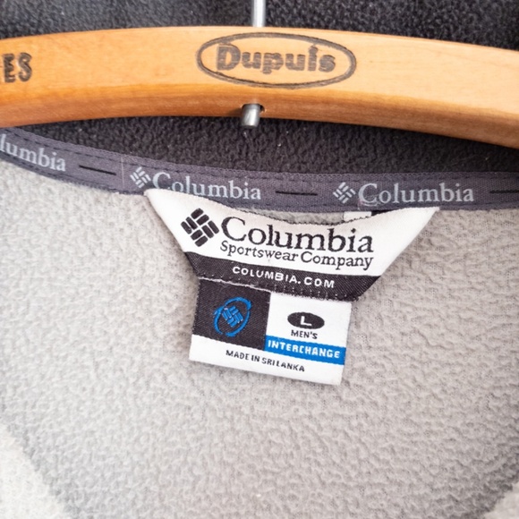 COLUMBIA Fleece INTERCHANGE SMALL Men grey soft zip up - Picture 3 of 7